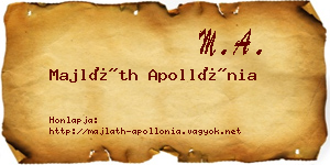 Majláth Apollónia névjegykártya